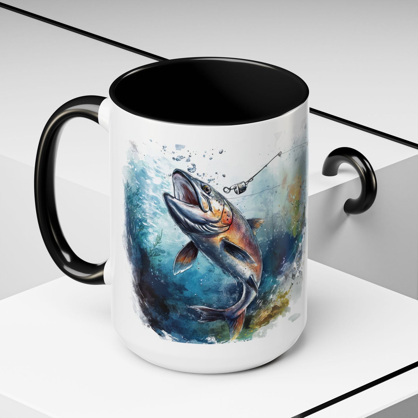 ‘Fish On’ Design Fishing Themed Coffee Mug