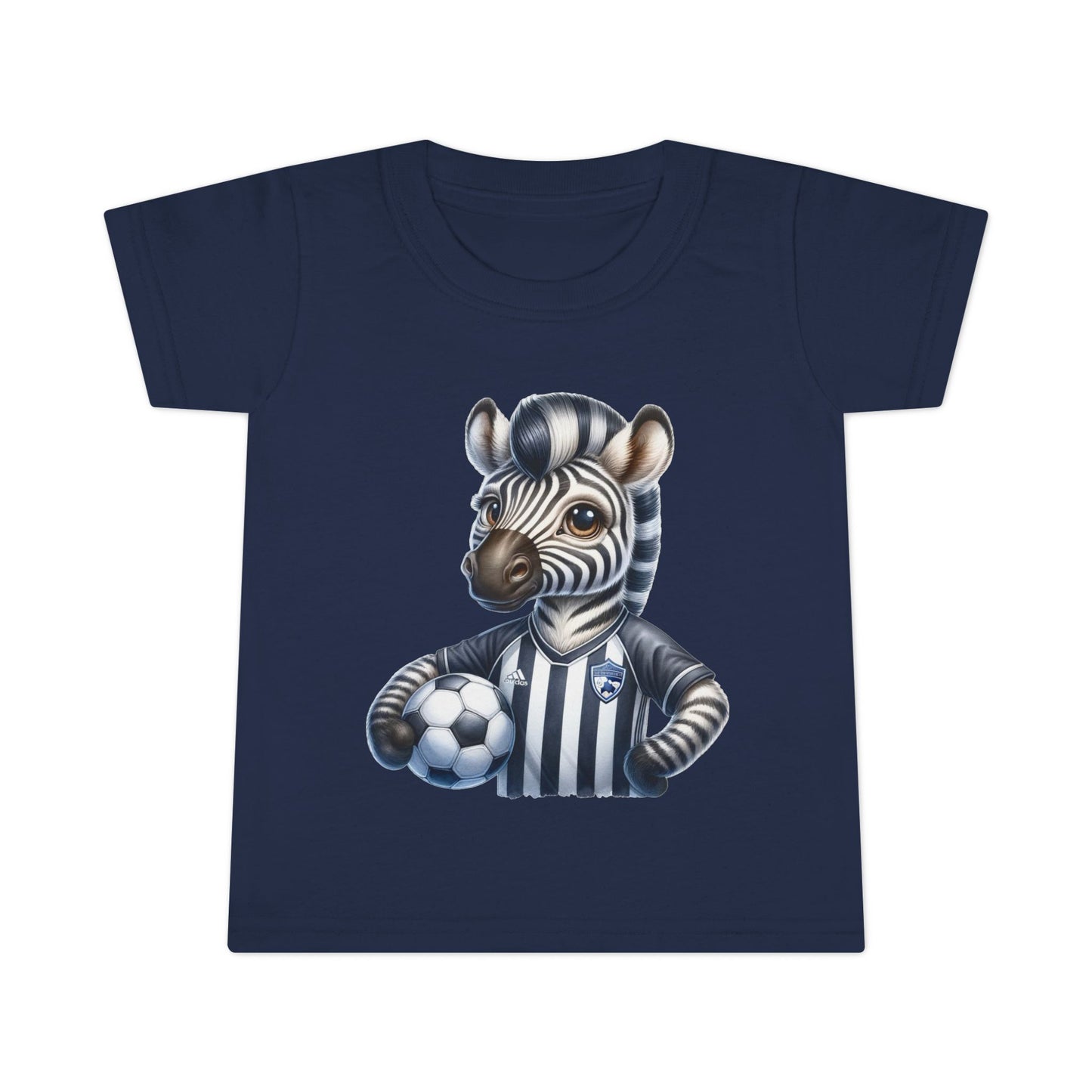 Playful Zebra Soccer Toddler T-Shirt
