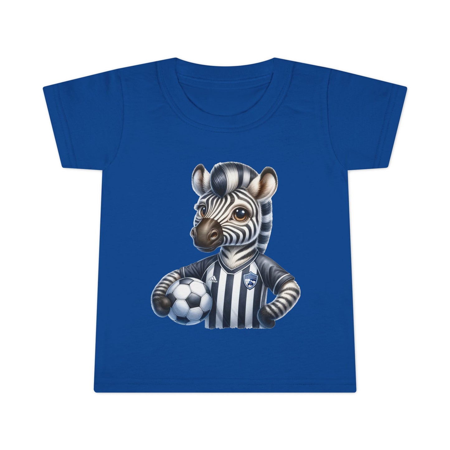 Playful Zebra Soccer Toddler T-Shirt