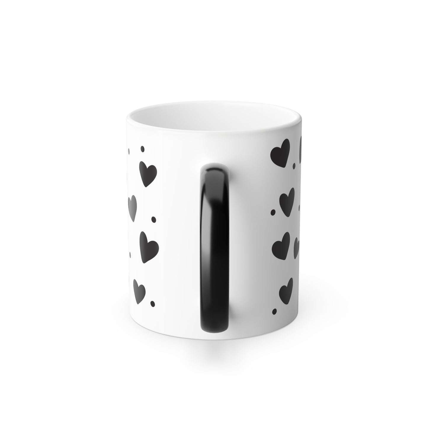 Love Hearts Color Morphing Mug – 11oz Ceramic Coffee Cup for Romantic Occasions