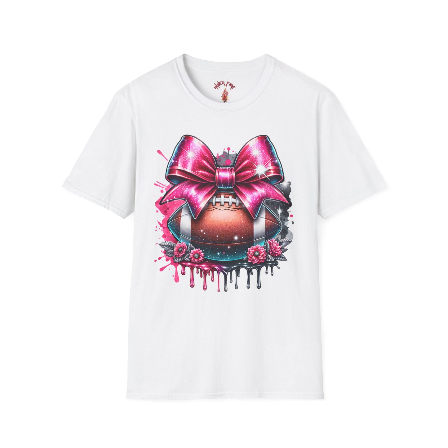 Pink Bow Football T-Shirt