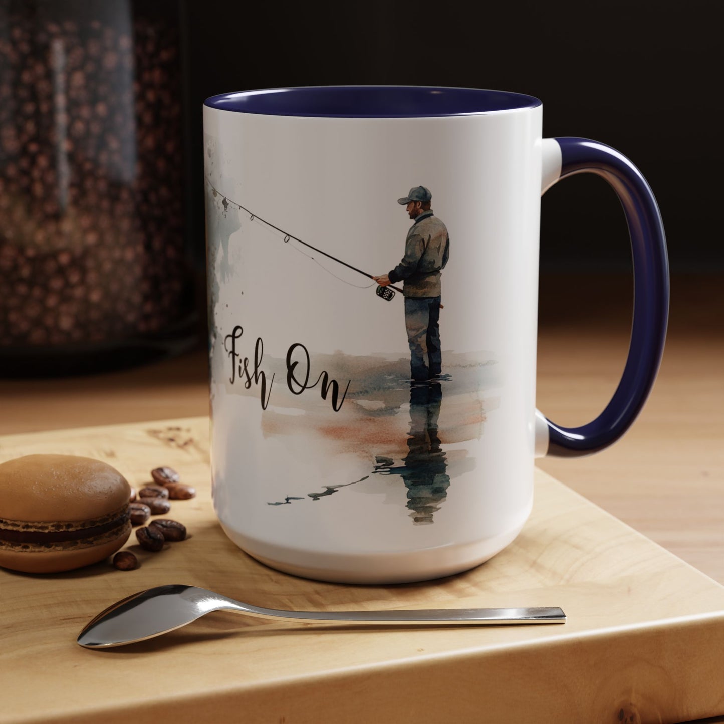 ‘Fish On’ Design Fishing Themed Coffee Mug