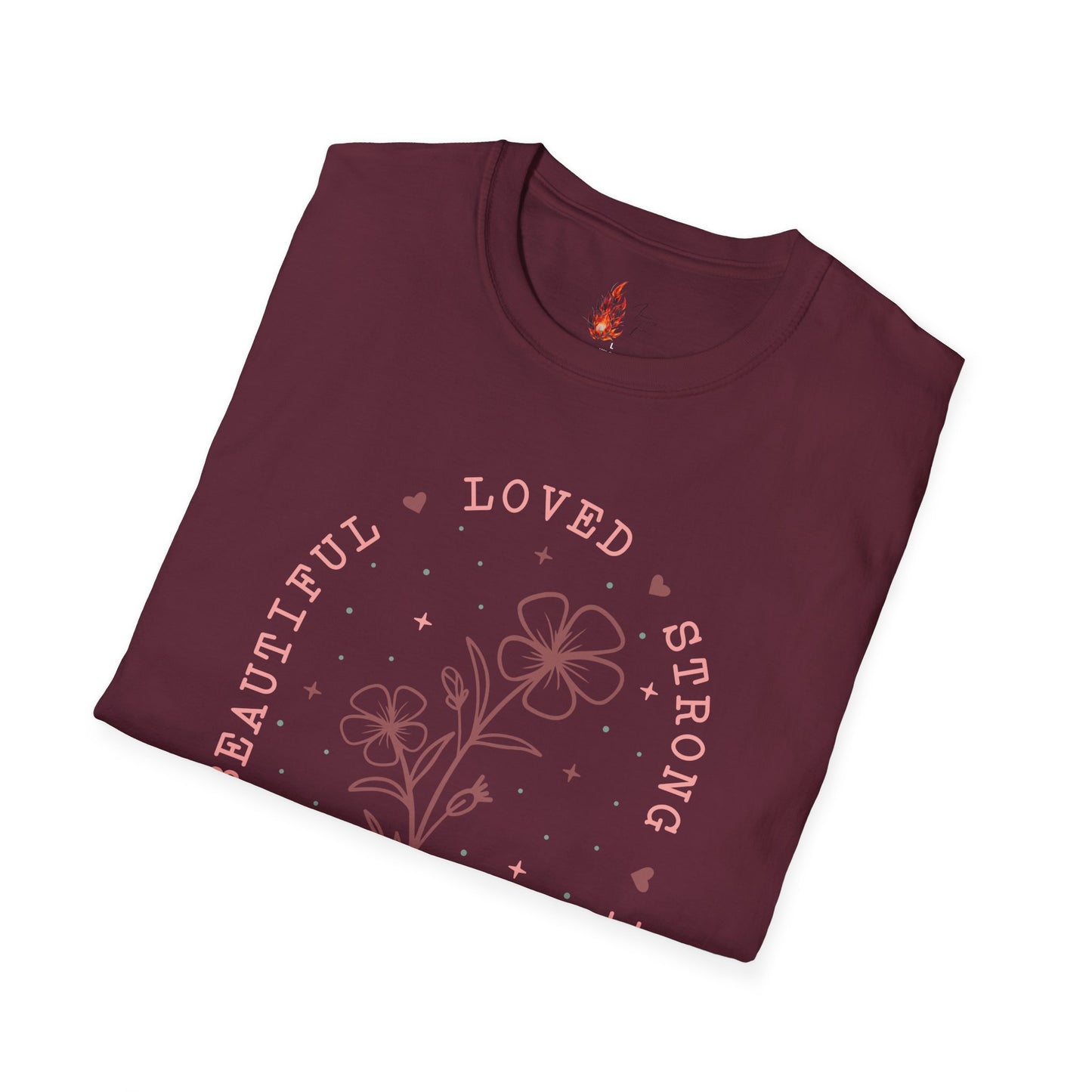 'Loved, Strong, Beautiful, Mom' Floral Design