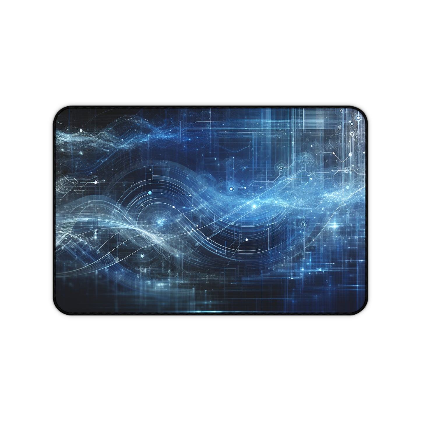 Futuristic Tech Desk Mat - Stylish Gaming & Office Mat for Home or Work