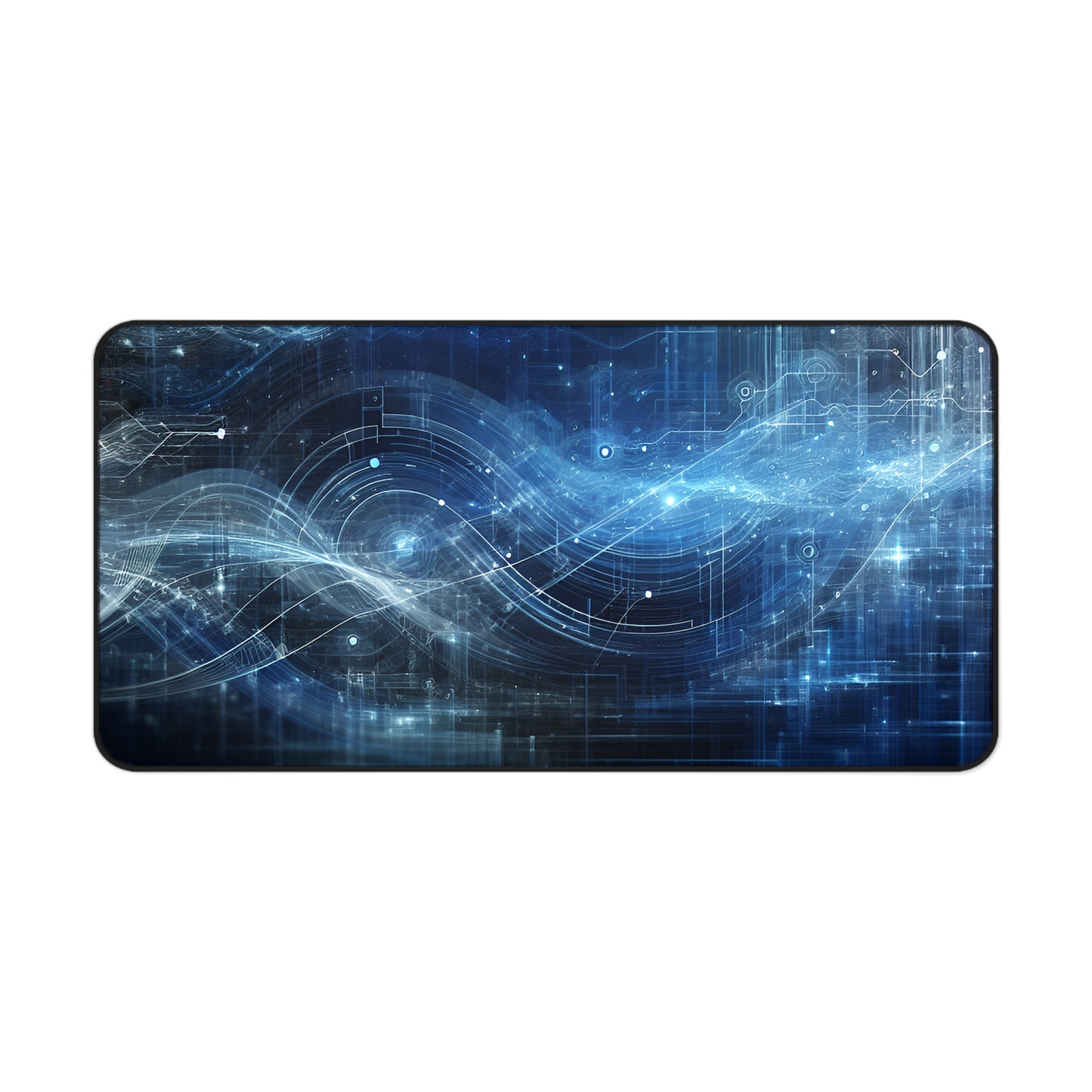 Futuristic Tech Desk Mat - Stylish Gaming & Office Mat for Home or Work