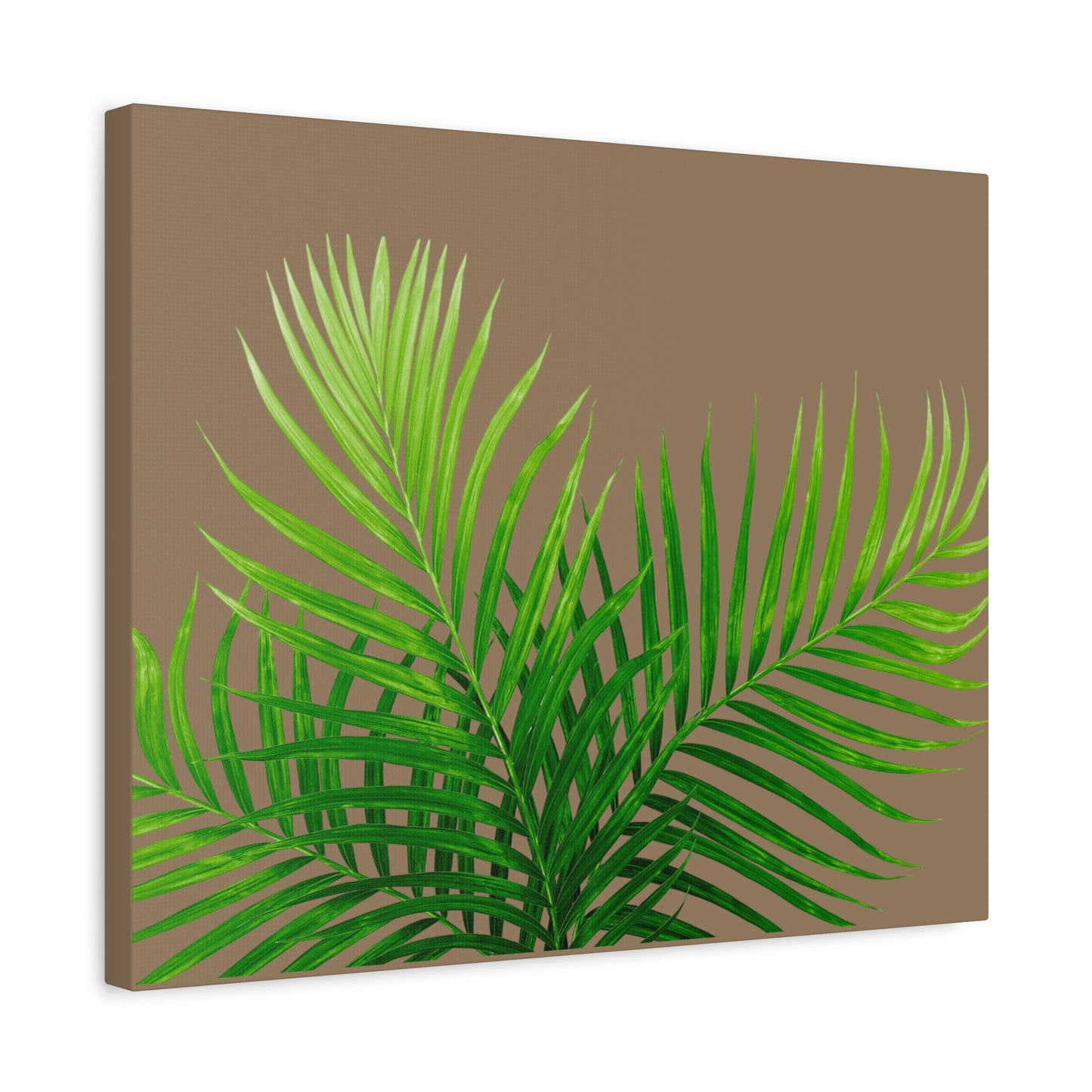 Tropical Leaf Matte Canvas Wall Art with a nude background