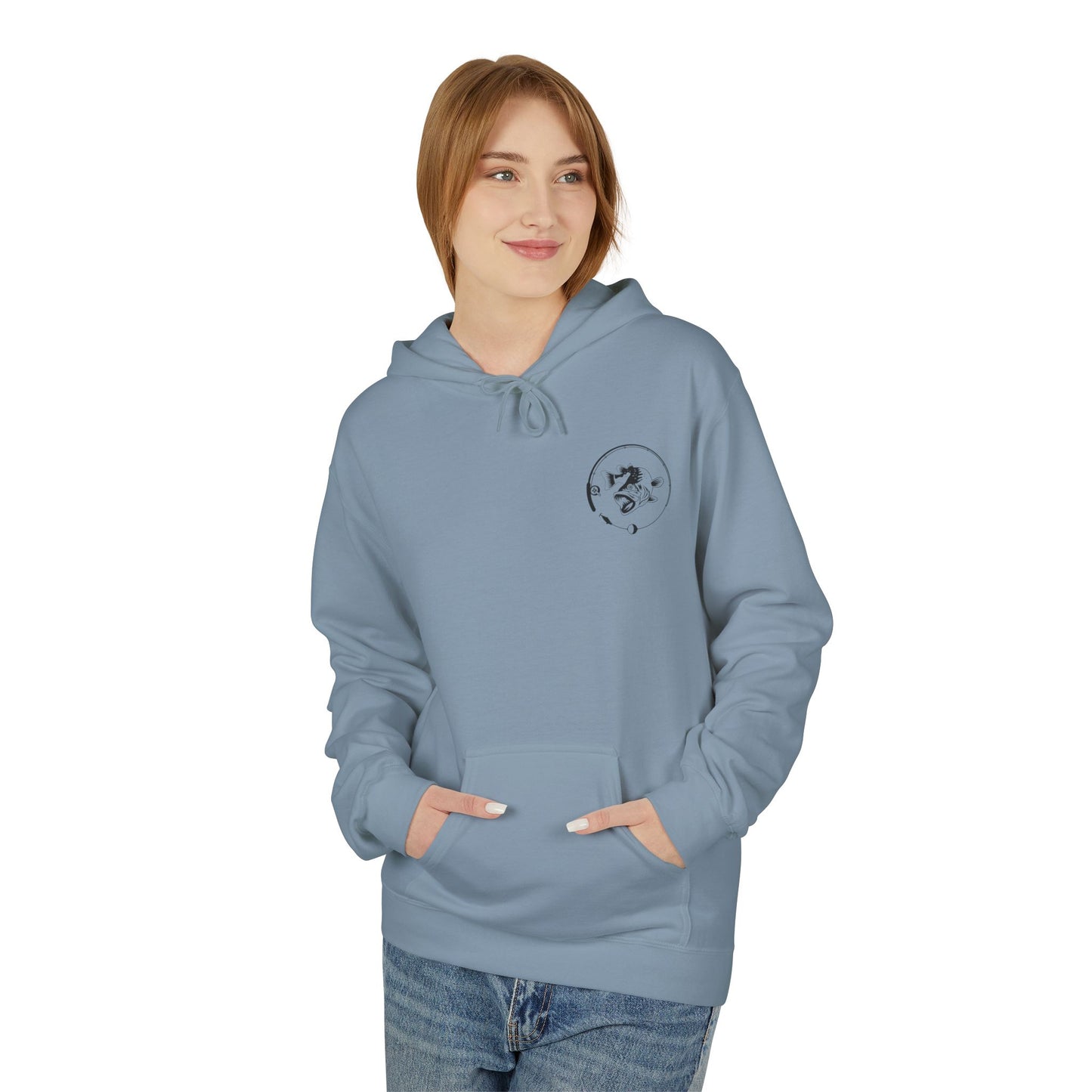 "Reel Girls Fish" Hoodie - Midweight Fleece for Fishing Enthusiasts