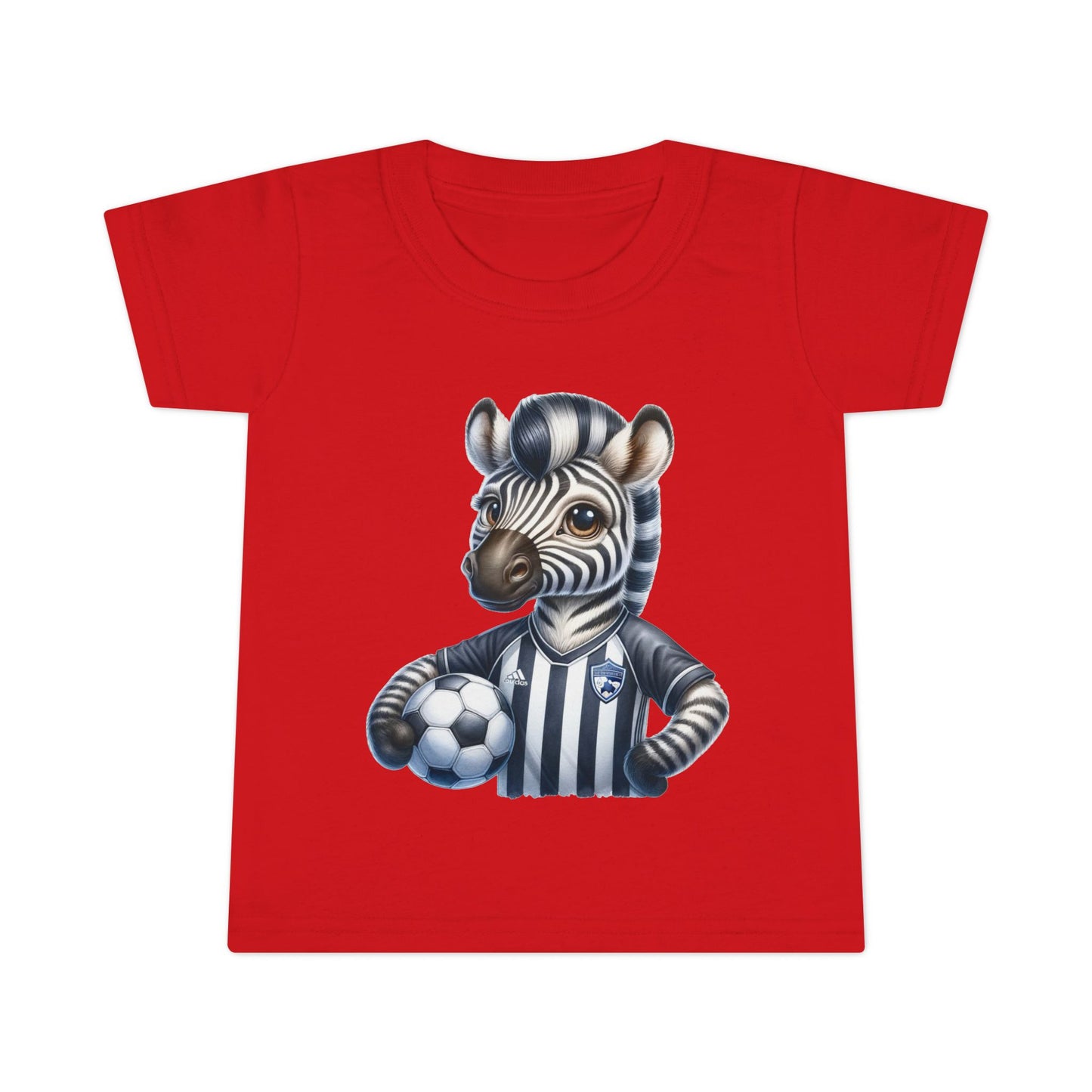 Playful Zebra Soccer Toddler T-Shirt