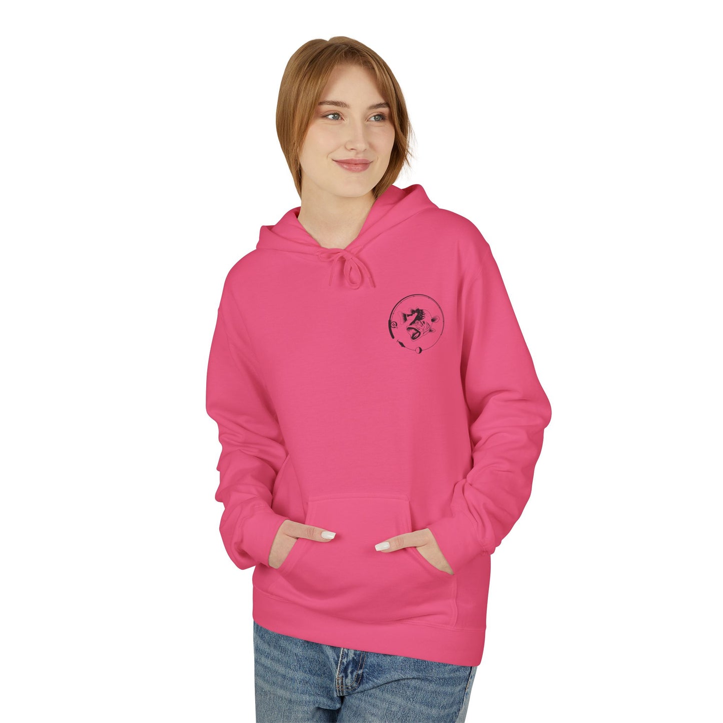 "Reel Girls Fish" Hoodie - Midweight Fleece for Fishing Enthusiasts