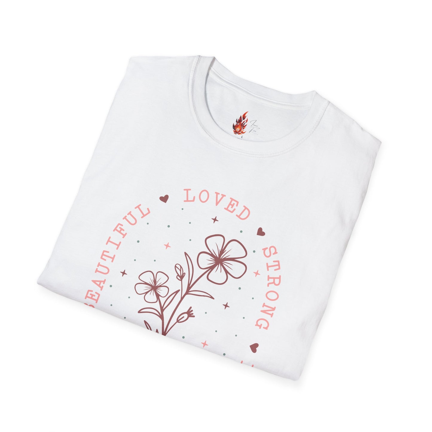 'Loved, Strong, Beautiful, Mom' Floral Design