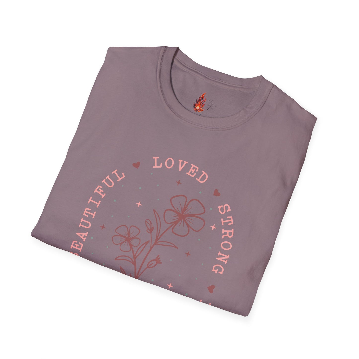 'Loved, Strong, Beautiful, Mom' Floral Design