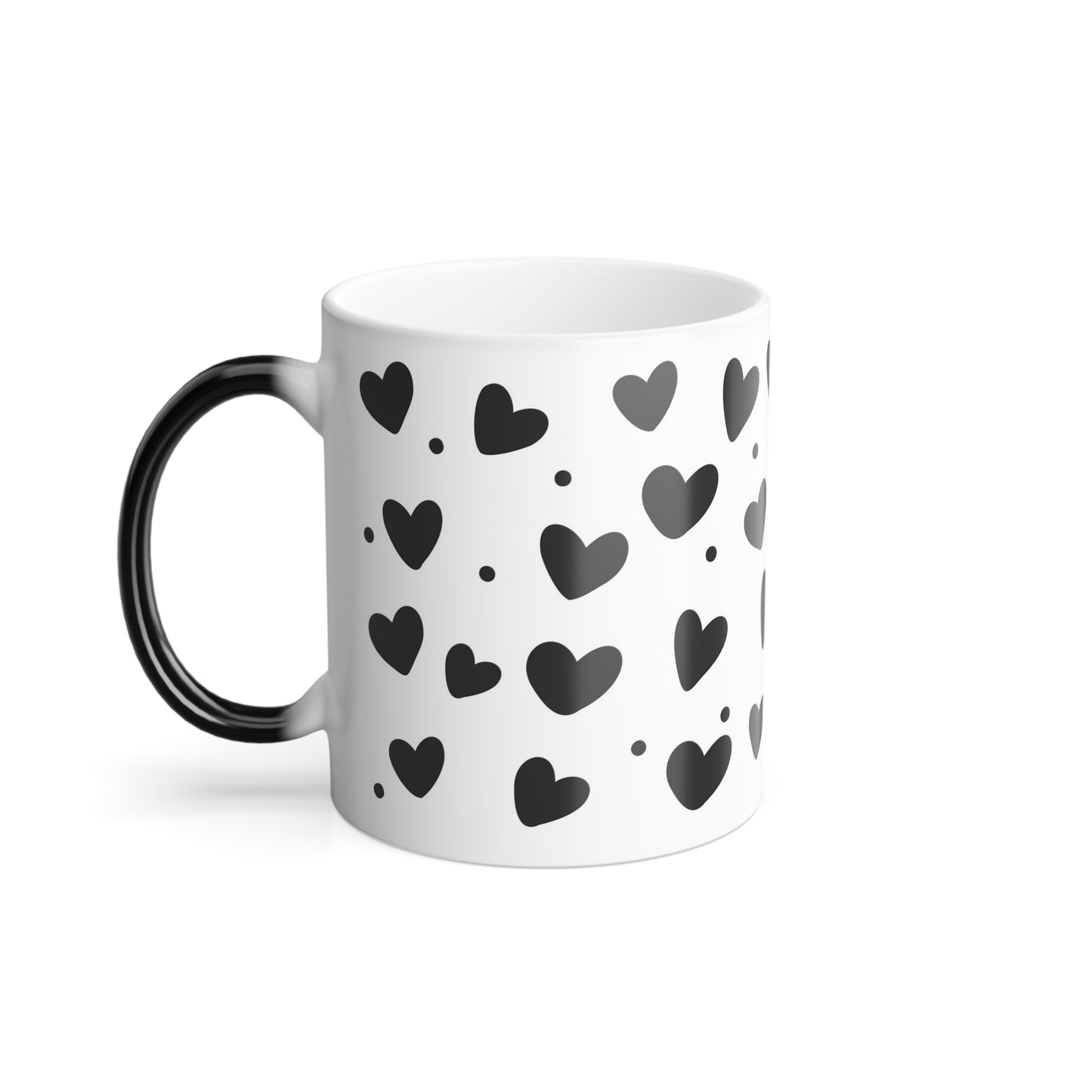 Love Hearts Color Morphing Mug – 11oz Ceramic Coffee Cup for Romantic Occasions