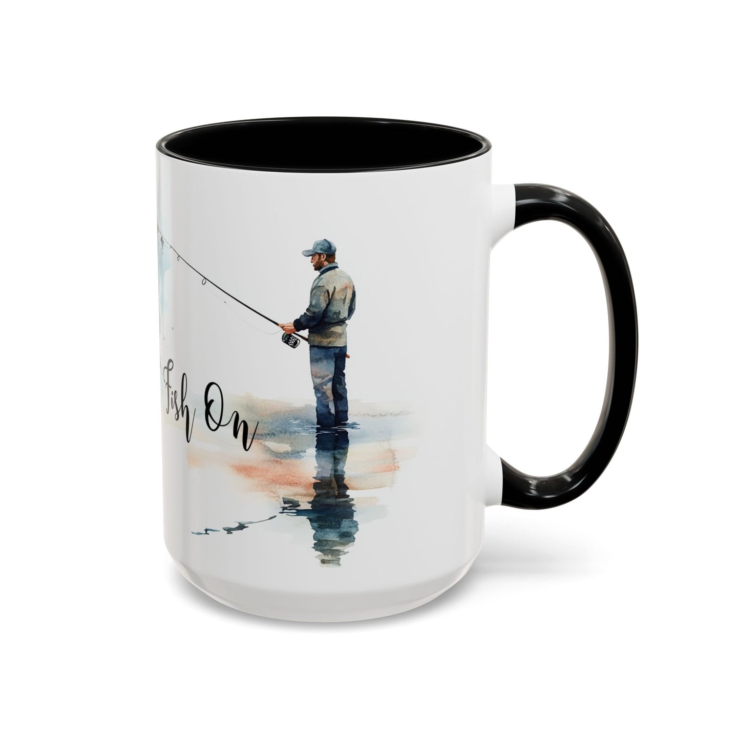 ‘Fish On’ Design Fishing Themed Coffee Mug
