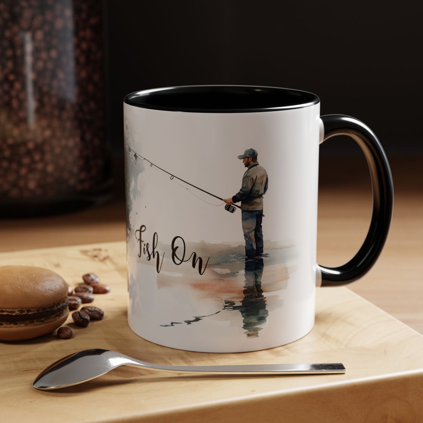 ‘Fish On’ Design Fishing Themed Coffee Mug
