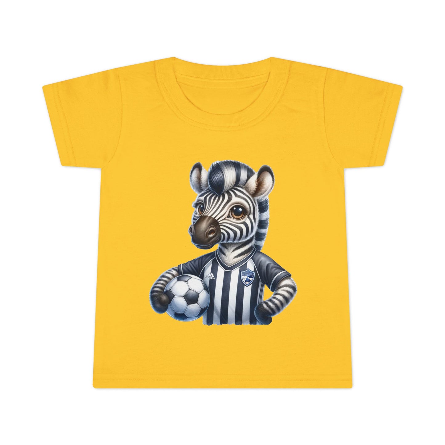 Playful Zebra Soccer Toddler T-Shirt