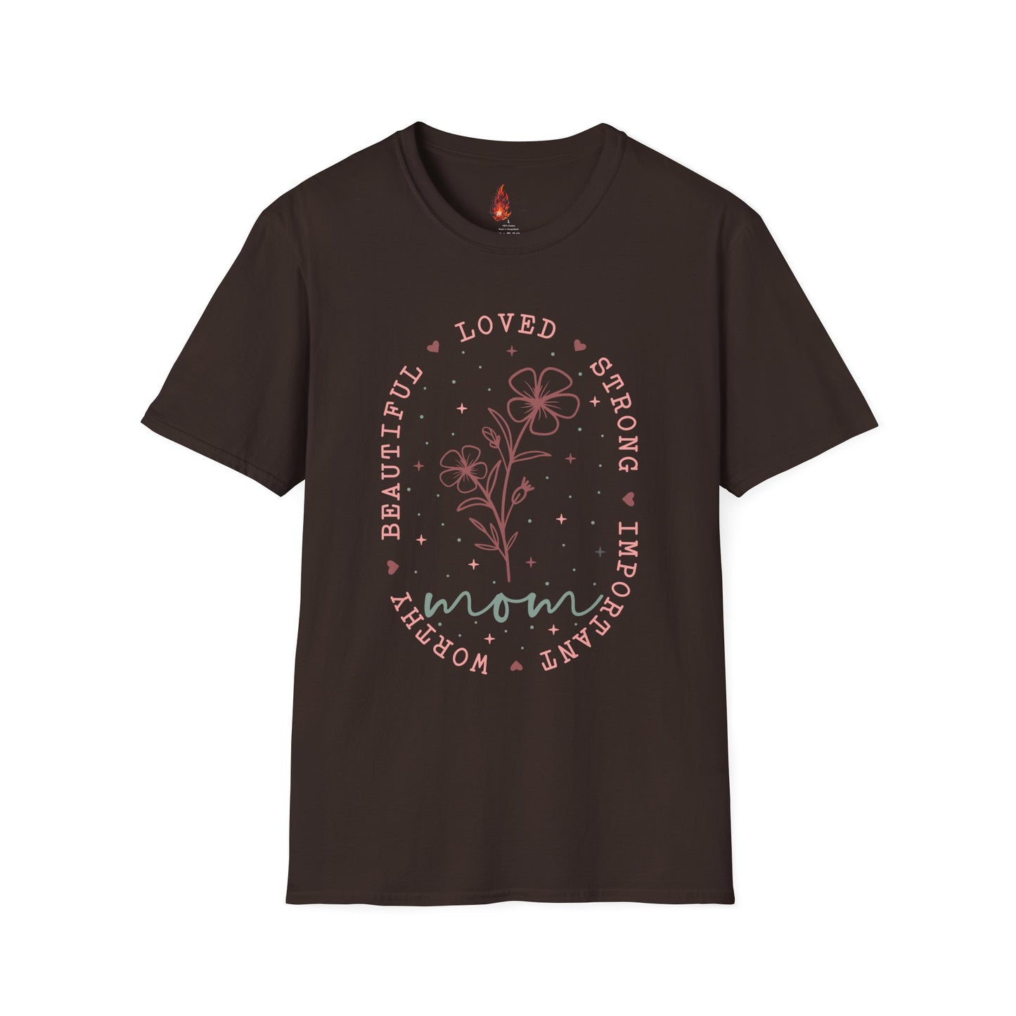 'Loved, Strong, Beautiful, Mom' Floral Design