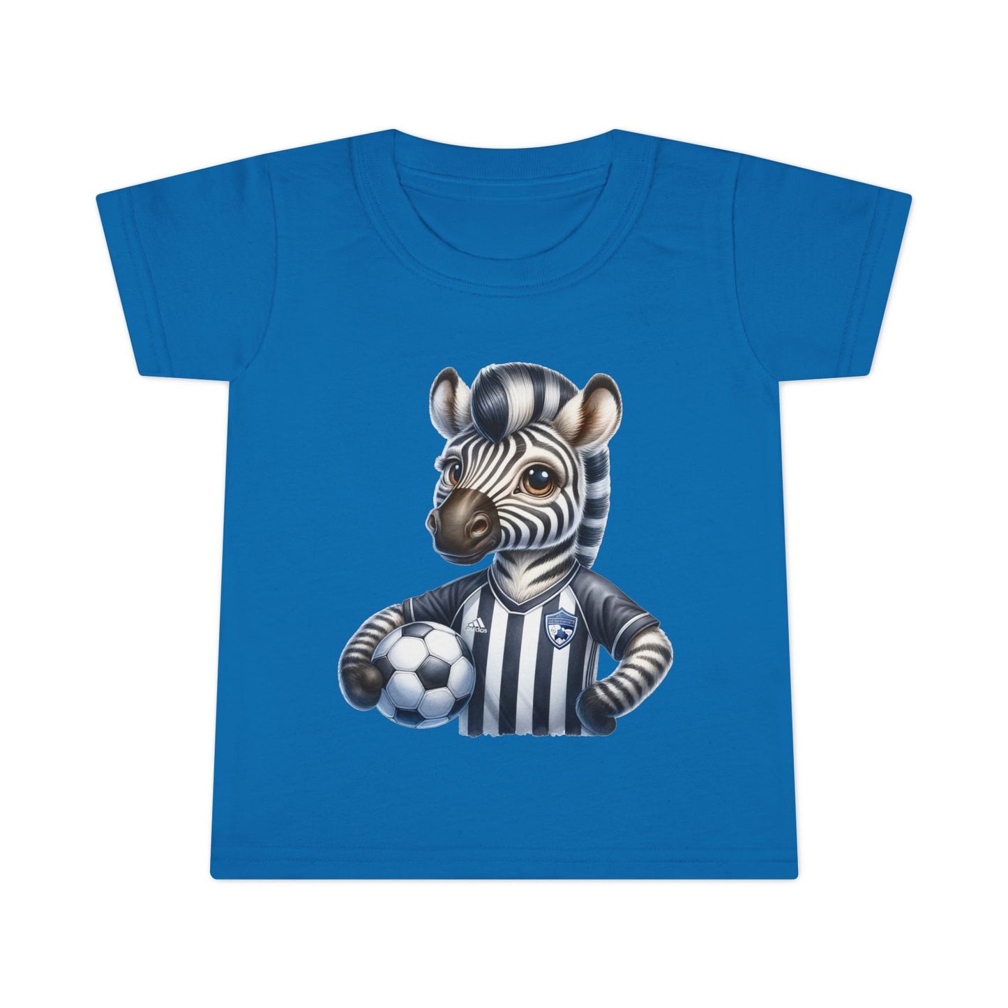 Playful Zebra Soccer Toddler T-Shirt