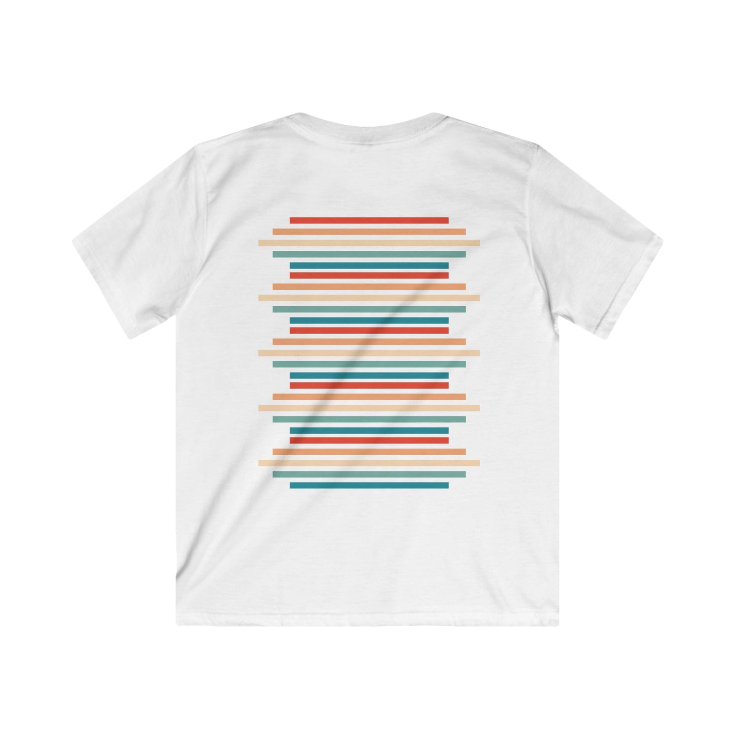 Kids Rainbow Floral Tee - Softstyle T-Shirt with Cute Flower Design