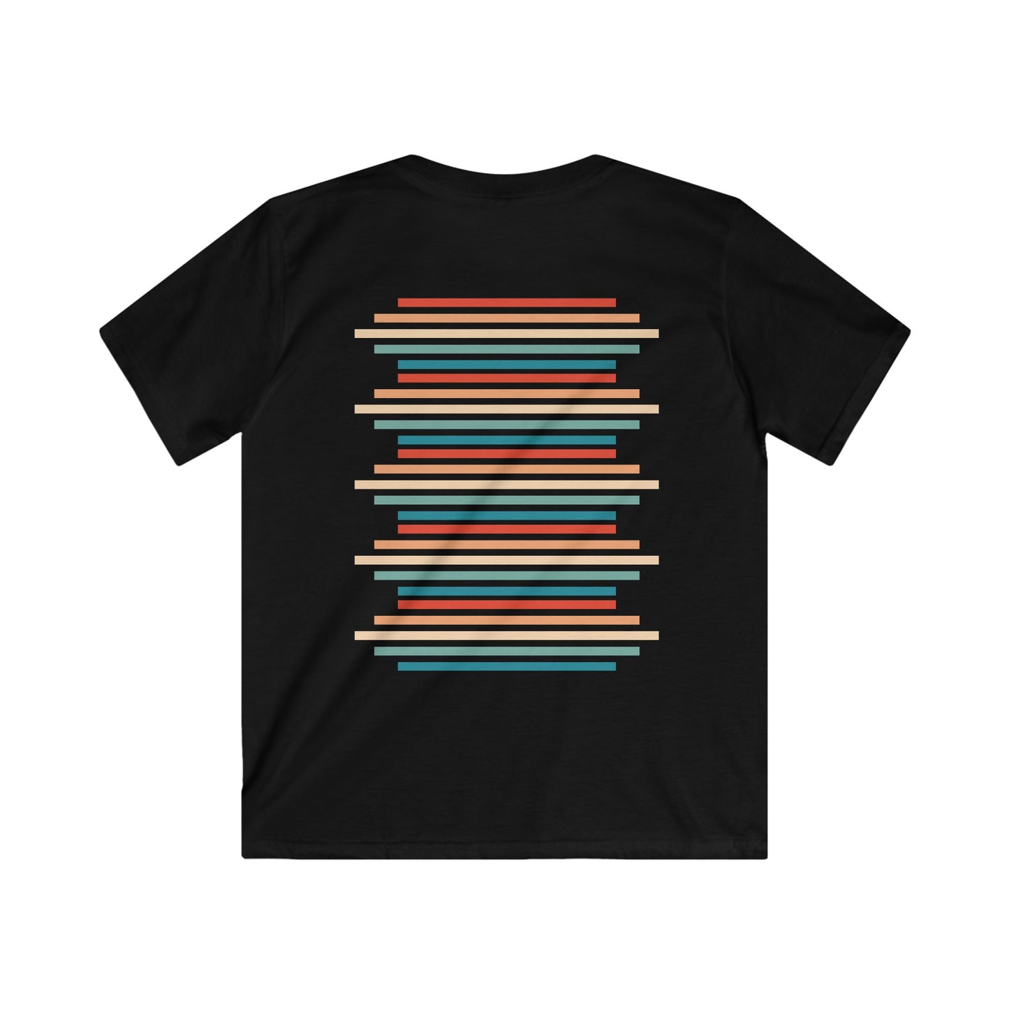 Kids Rainbow Floral Tee - Softstyle T-Shirt with Cute Flower Design