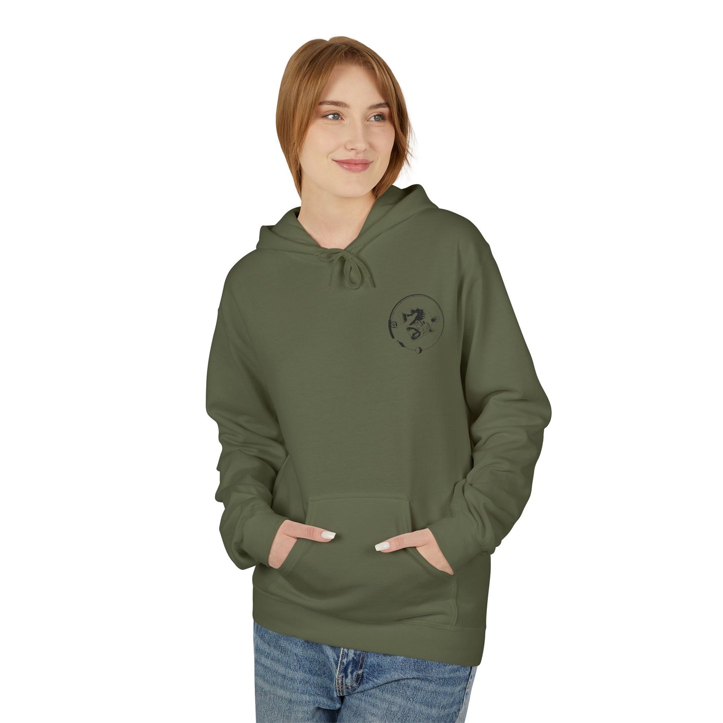 "Reel Girls Fish" Hoodie - Midweight Fleece for Fishing Enthusiasts