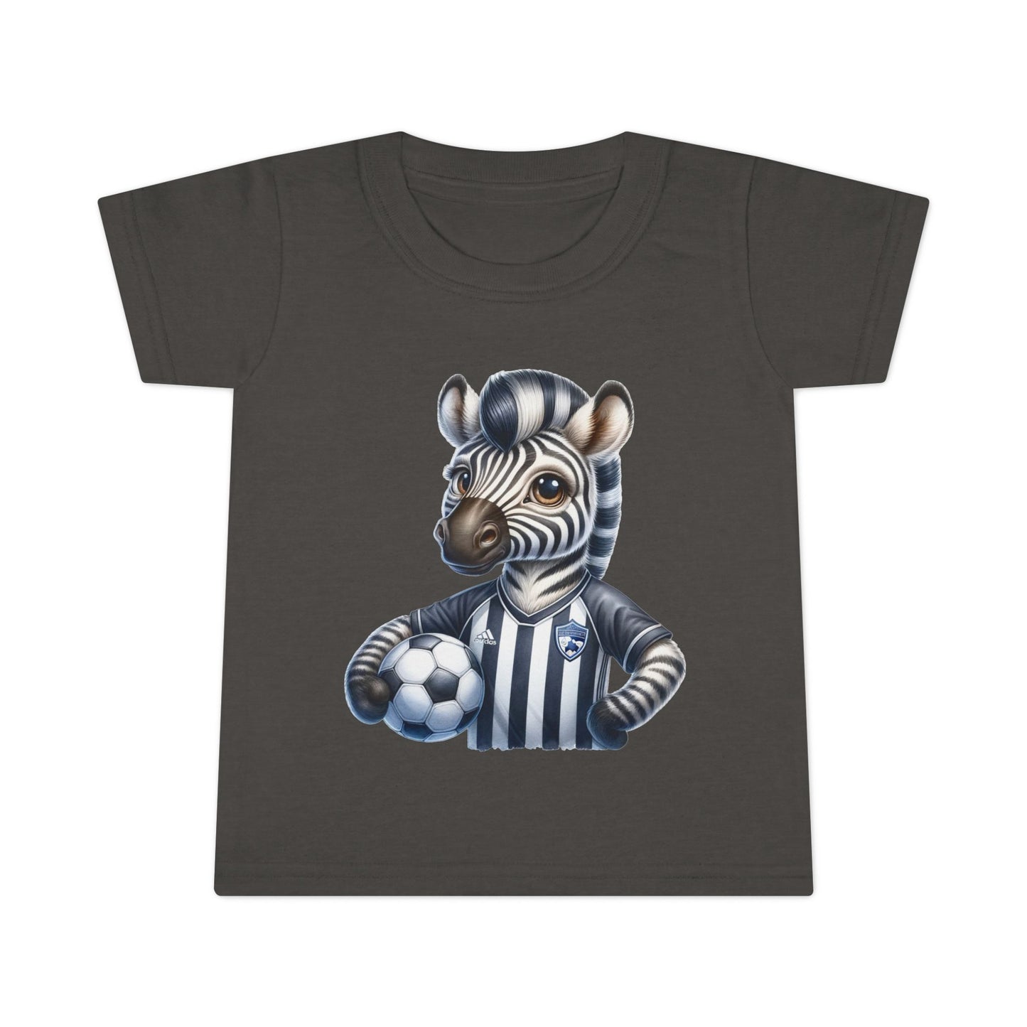 Playful Zebra Soccer Toddler T-Shirt