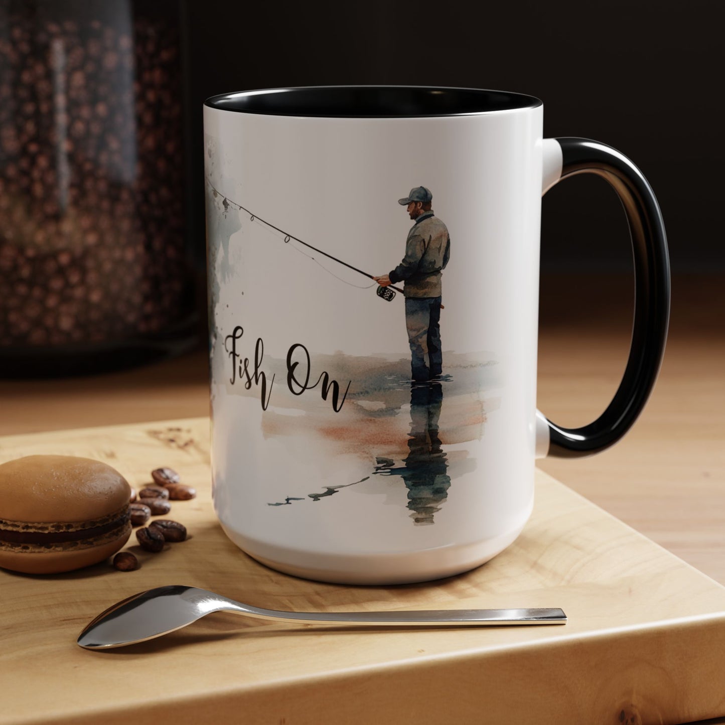 ‘Fish On’ Design Fishing Themed Coffee Mug