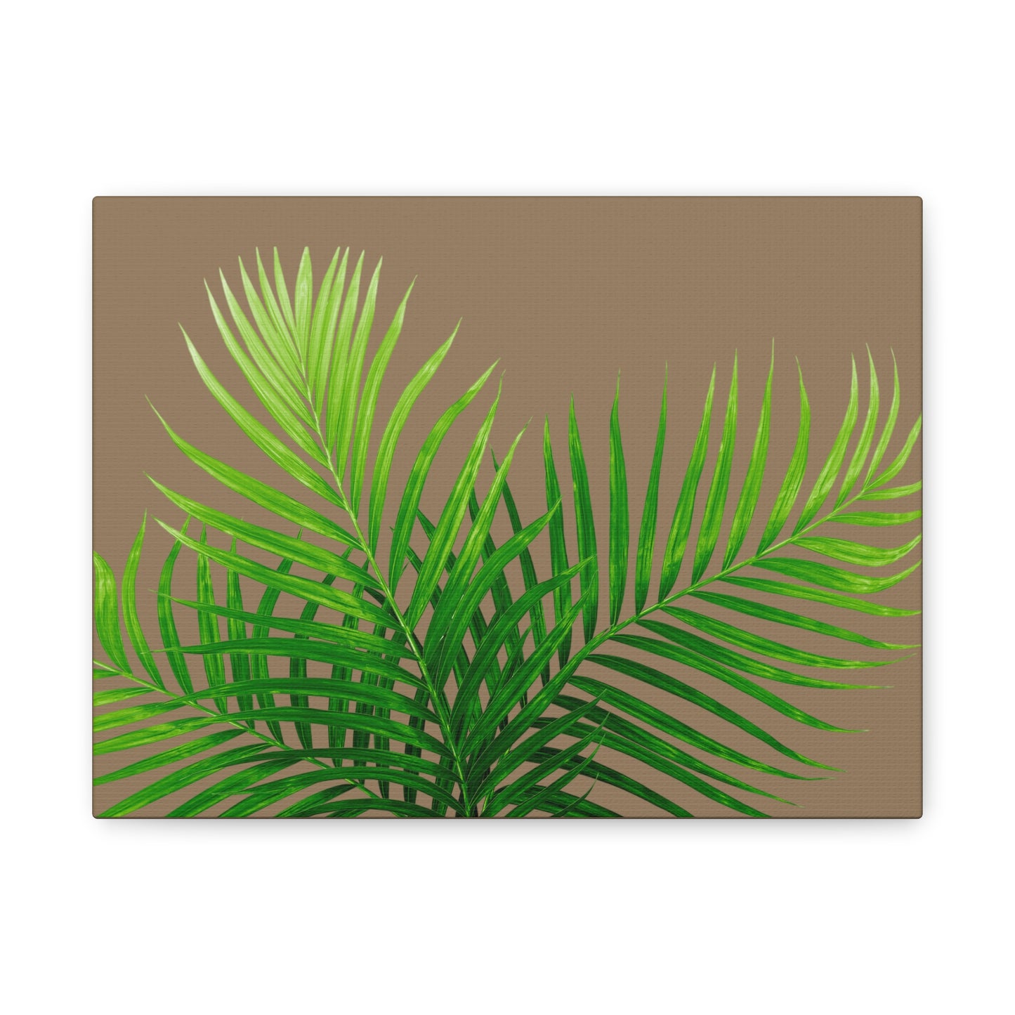 Tropical Leaf Matte Canvas Wall Art with a nude background