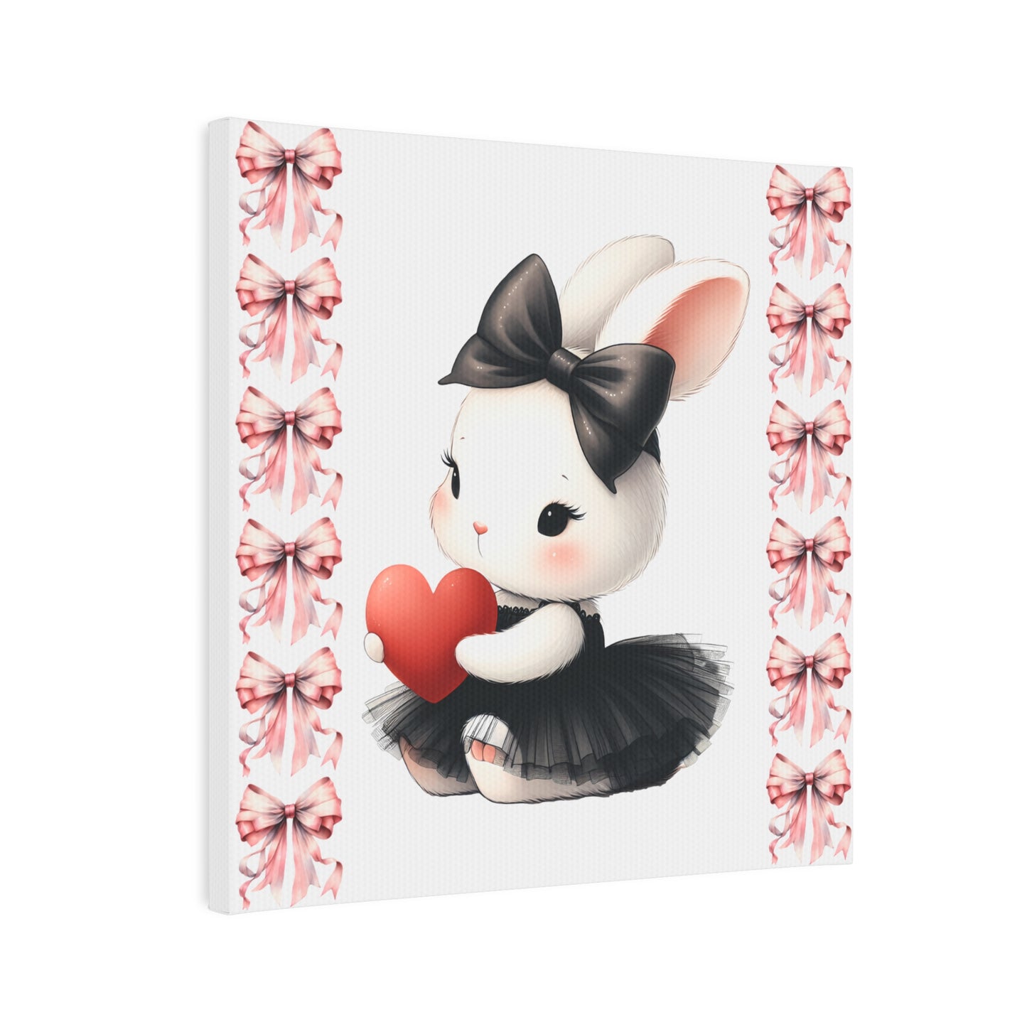 Sweetheart Bunny Canvas Photo Tile - Cute Wall Decor for Kids' Rooms & Gifts