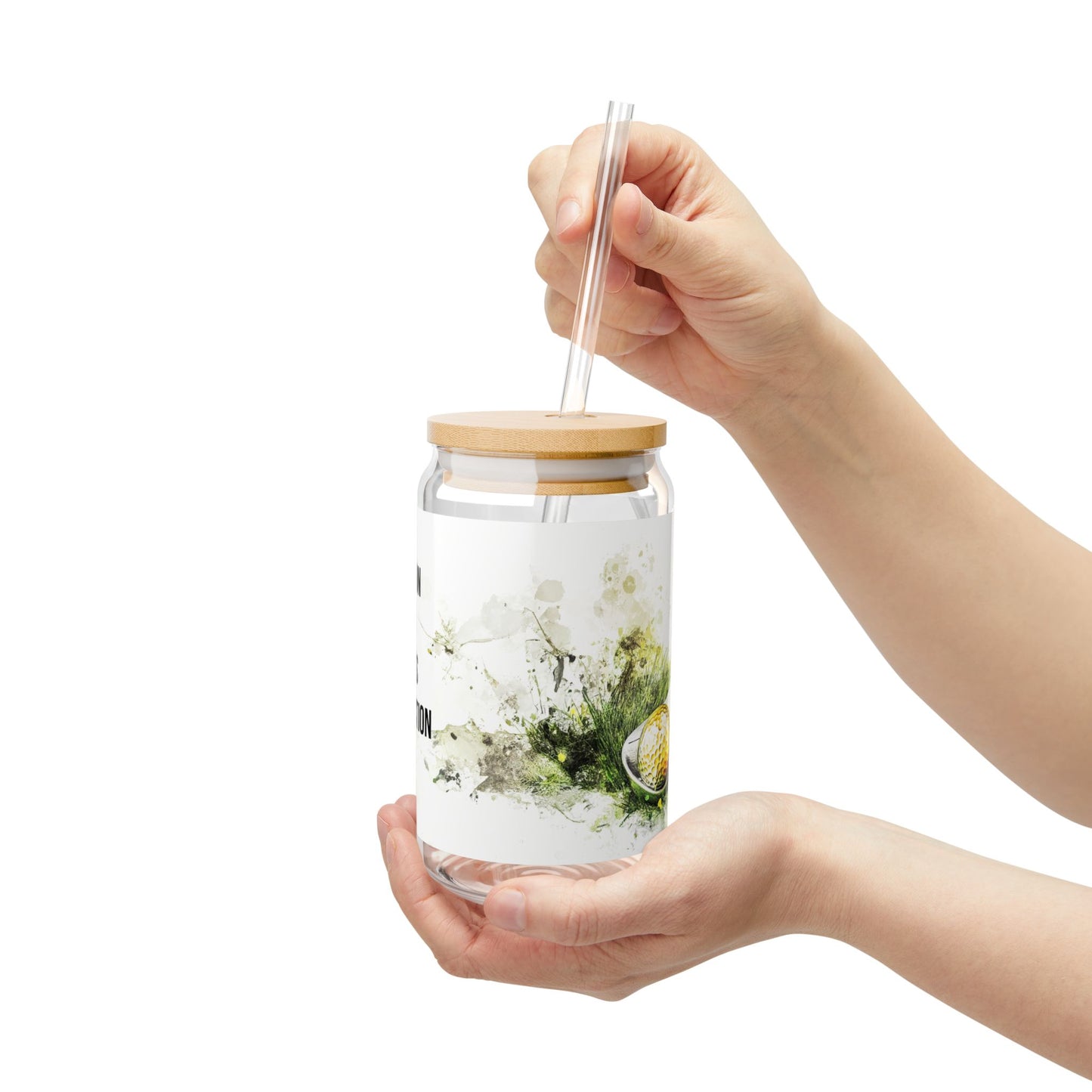 Weapon of Grass Destruction Sipper Glass, 16oz | Eco-Friendly Glass Drinkware
