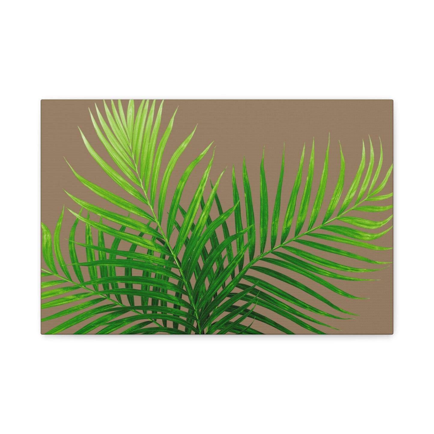 Tropical Leaf Matte Canvas Wall Art with a nude background