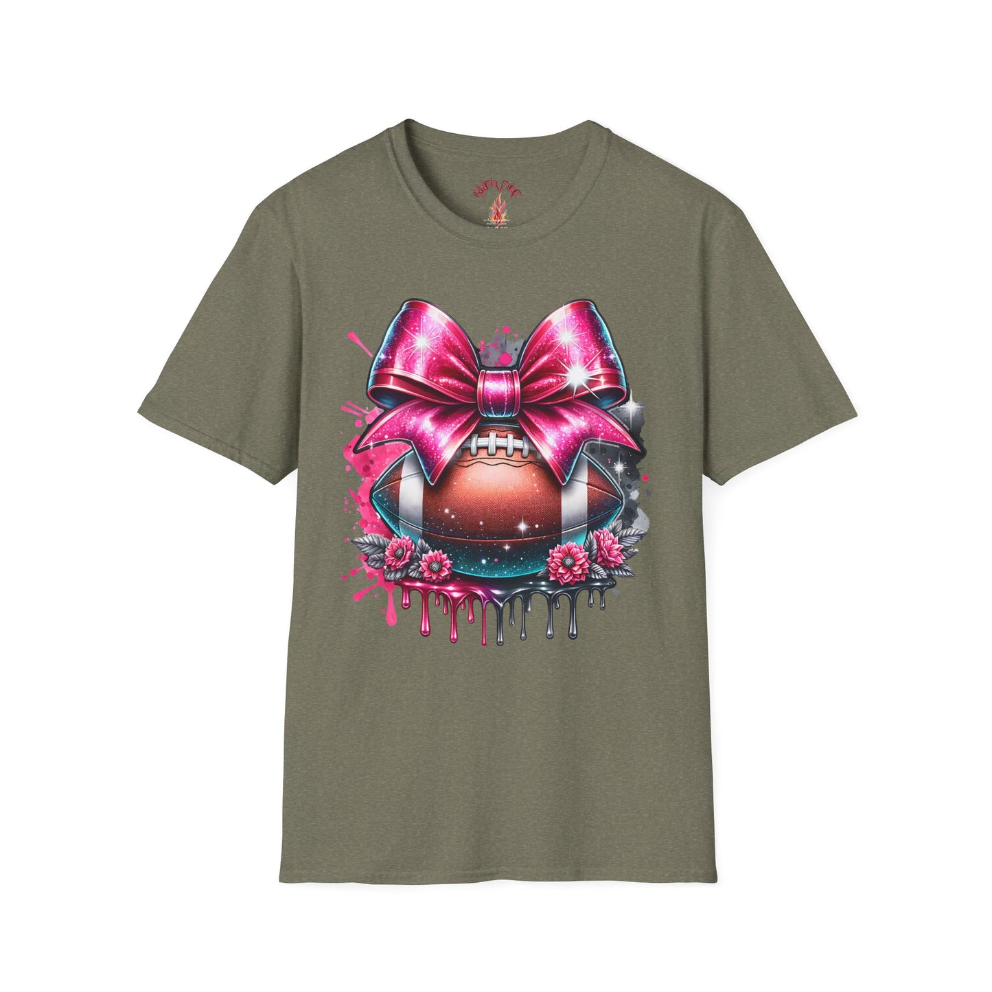 Pink Bow Football T-Shirt