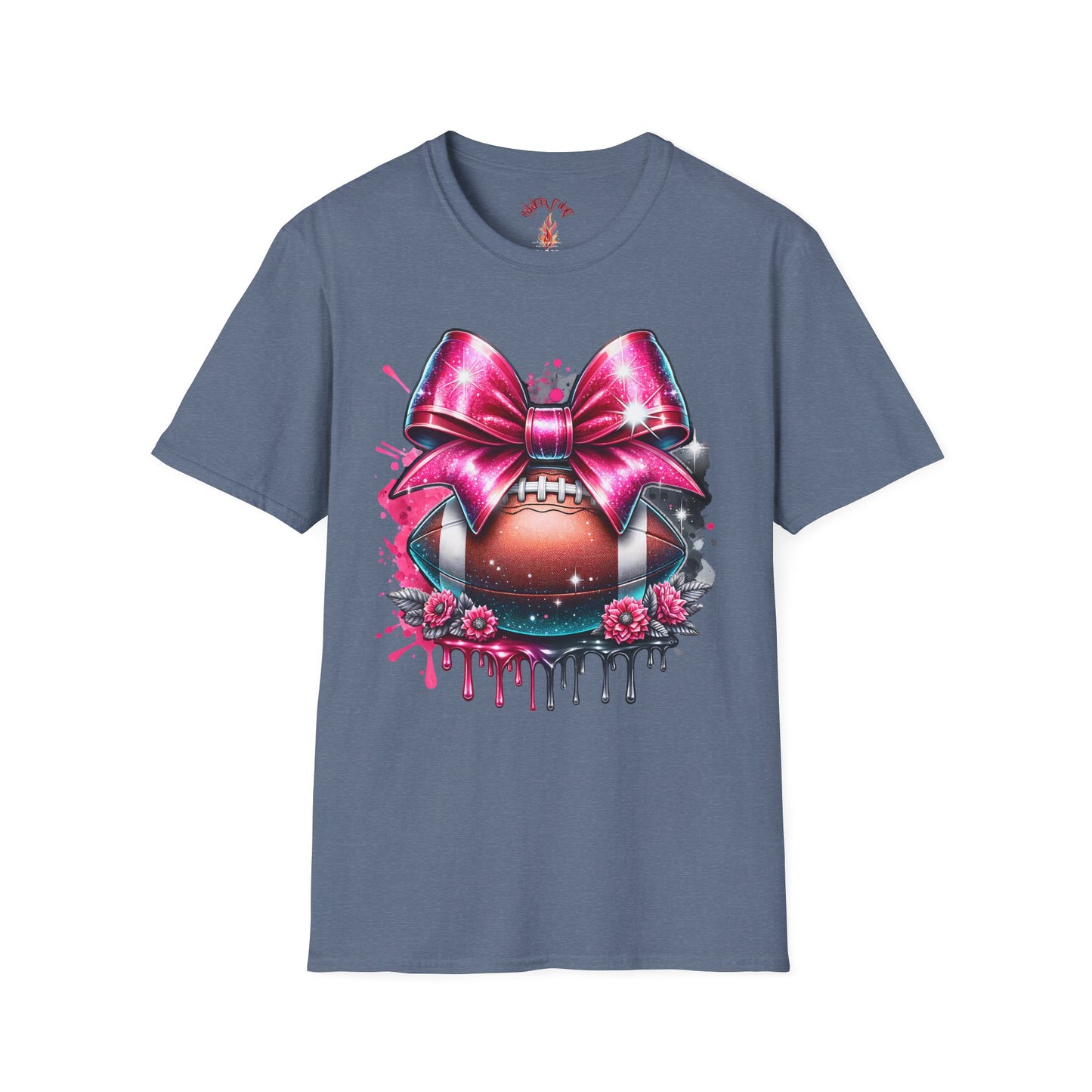 Pink Bow Football T-Shirt