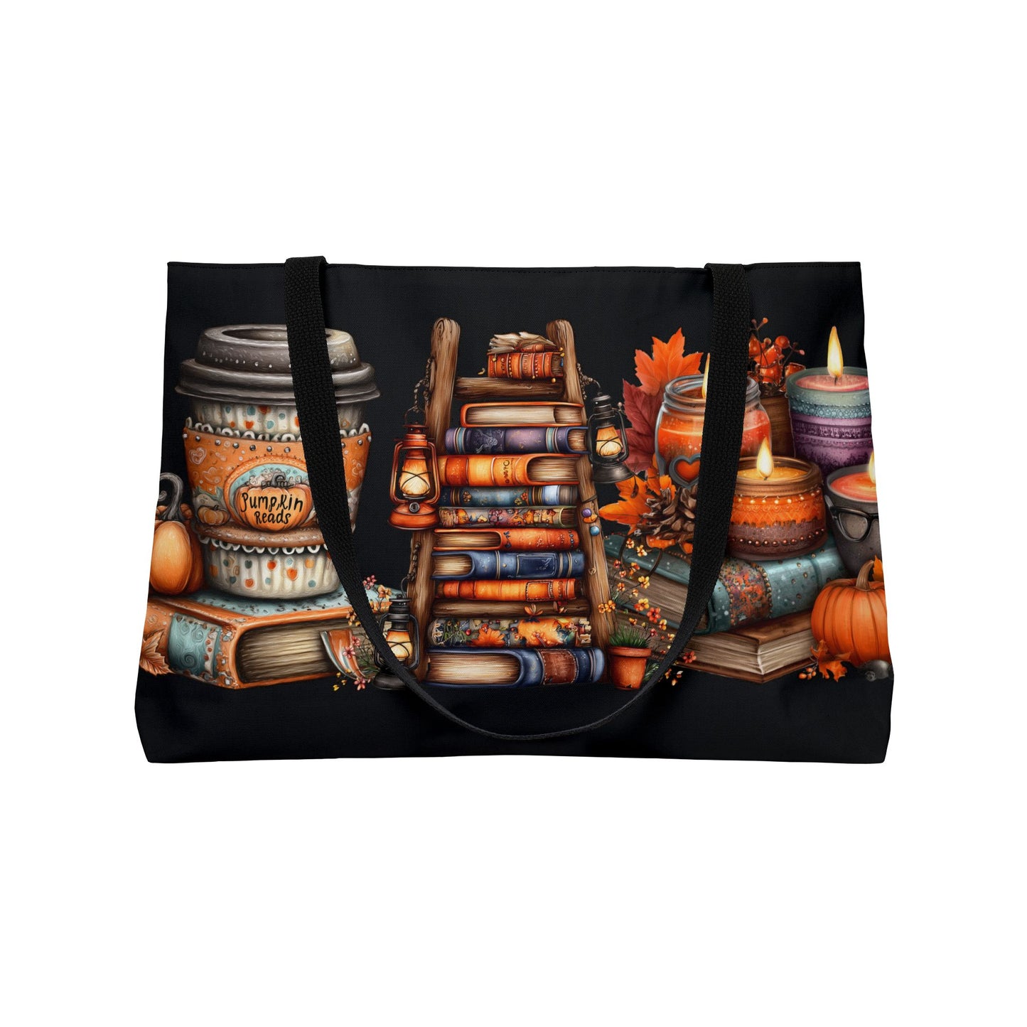 Weekender Tote Bag - Coffee Books Candle Lovers Fall Vibes