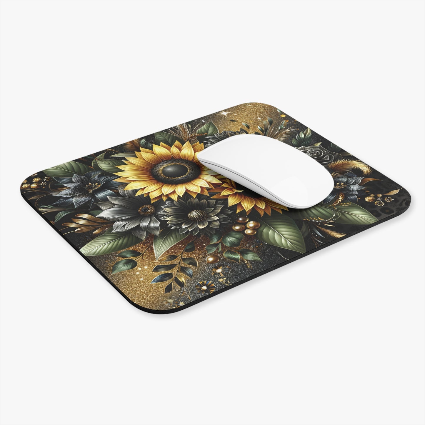 Elegant Floral Mouse Pad - Sunflower Design for Home Office