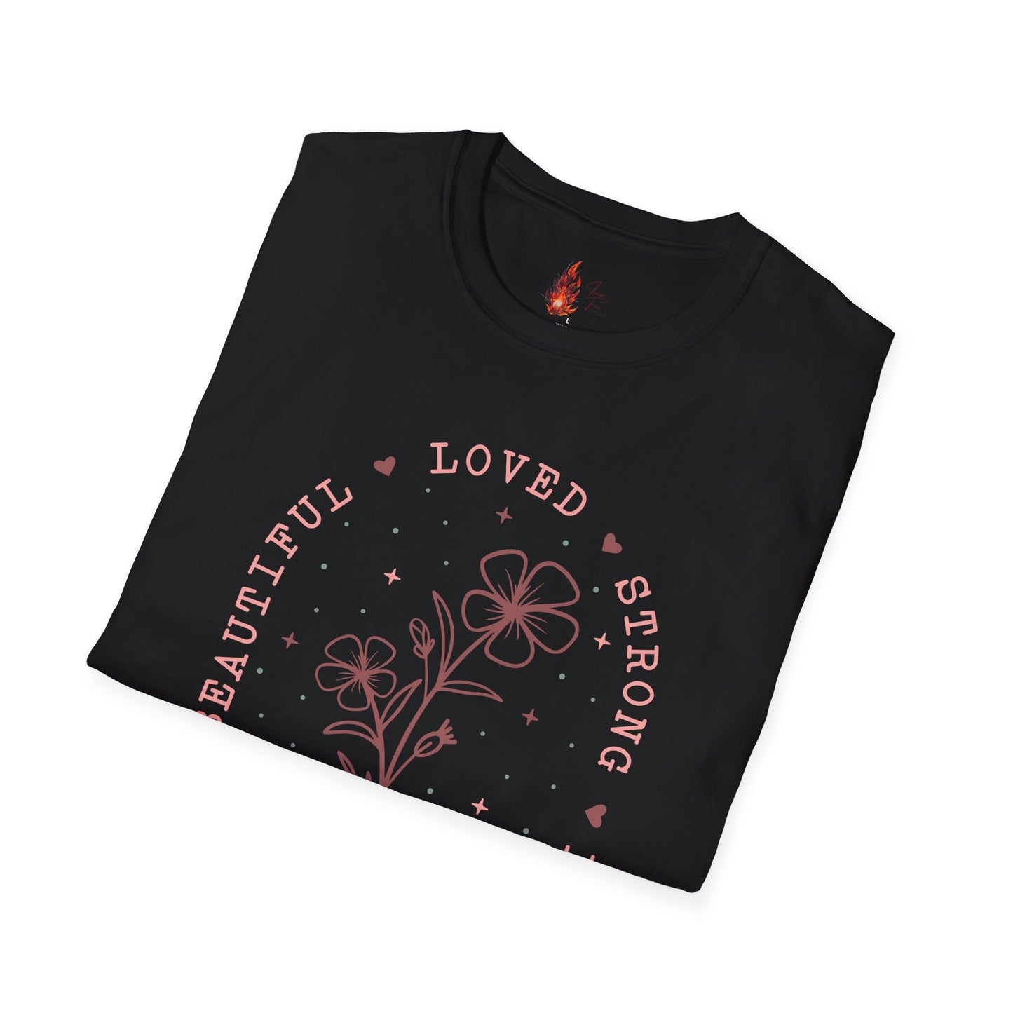 'Loved, Strong, Beautiful, Mom' Floral Design