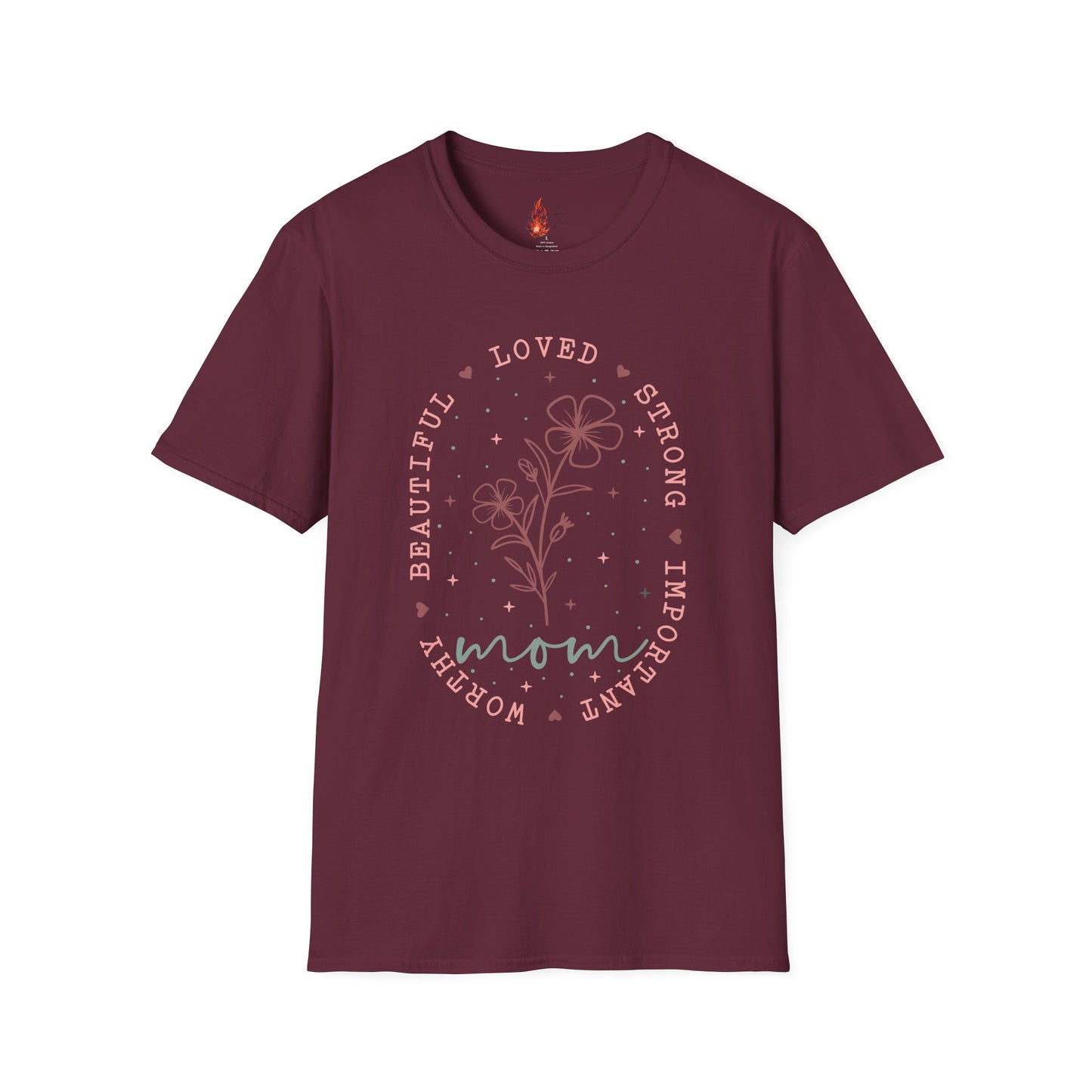 'Loved, Strong, Beautiful, Mom' Floral Design