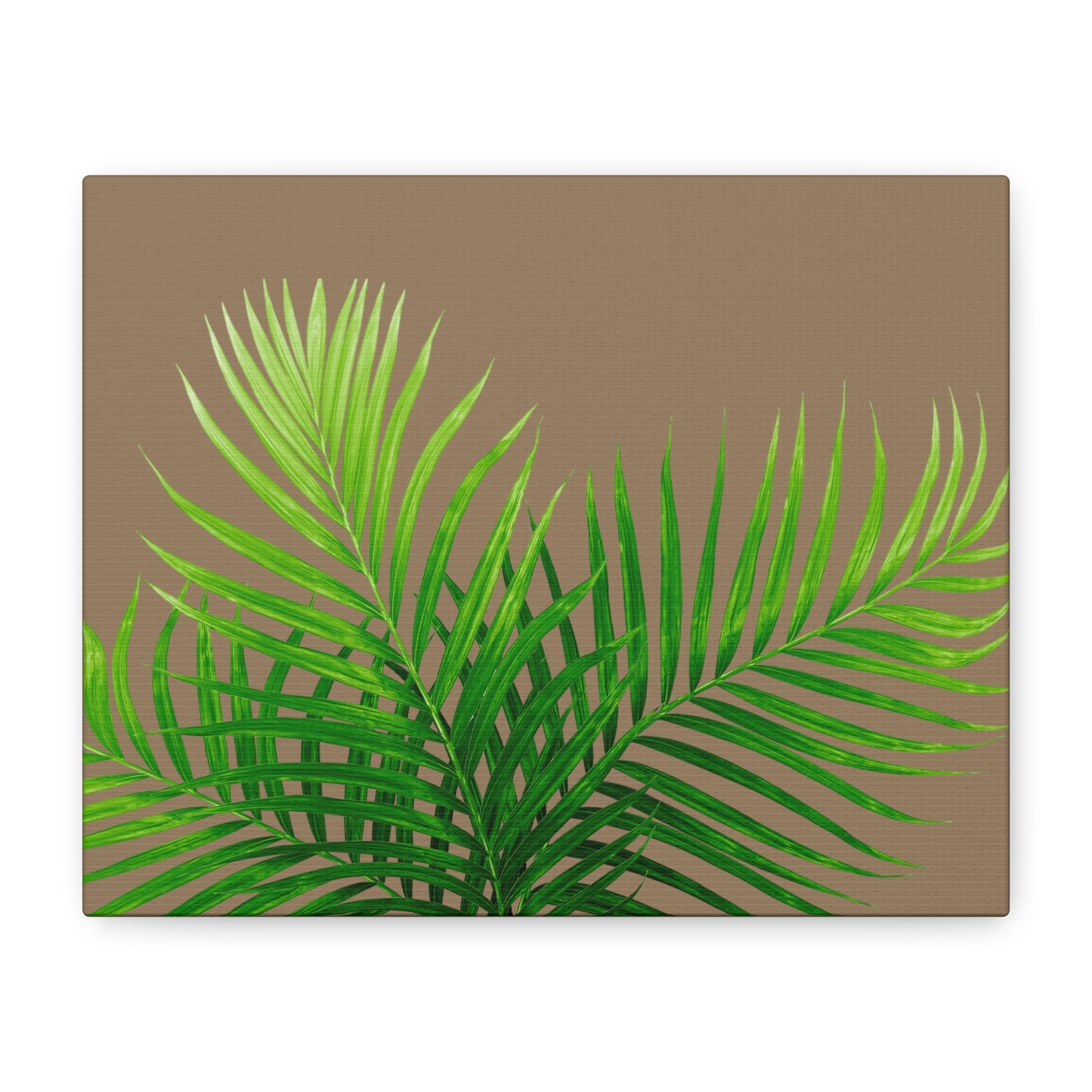 Tropical Leaf Matte Canvas Wall Art with a nude background