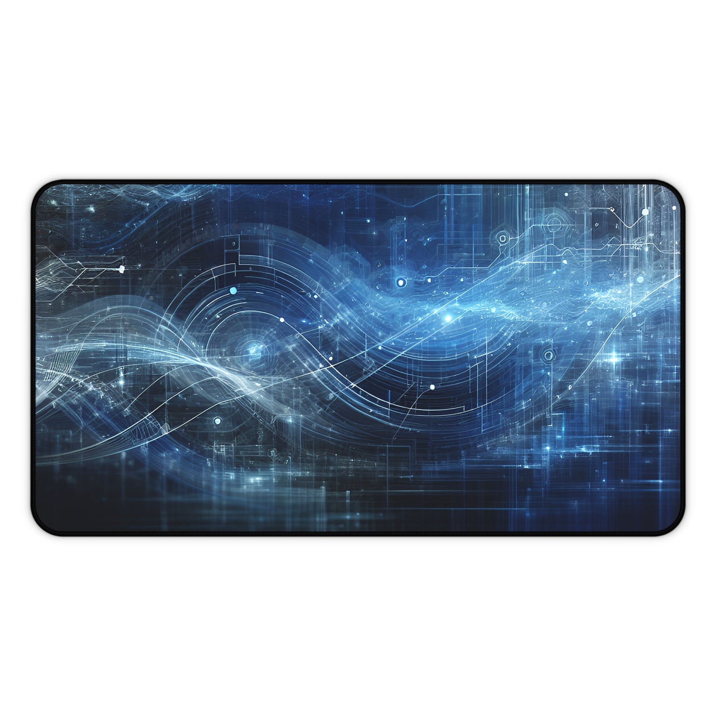 Futuristic Tech Desk Mat - Stylish Gaming & Office Mat for Home or Work