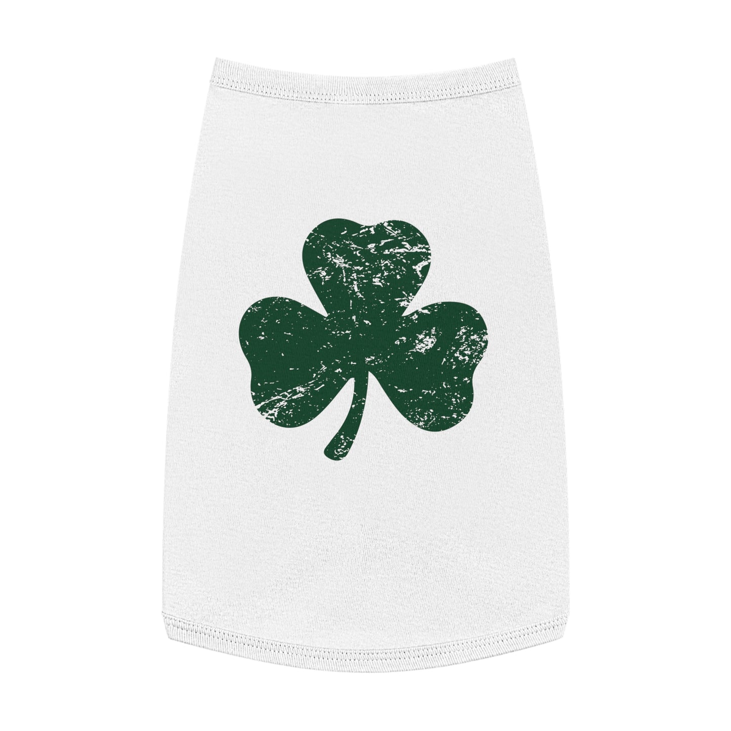 St. Patrick's Day Pet Tank Top with Shamrock Design