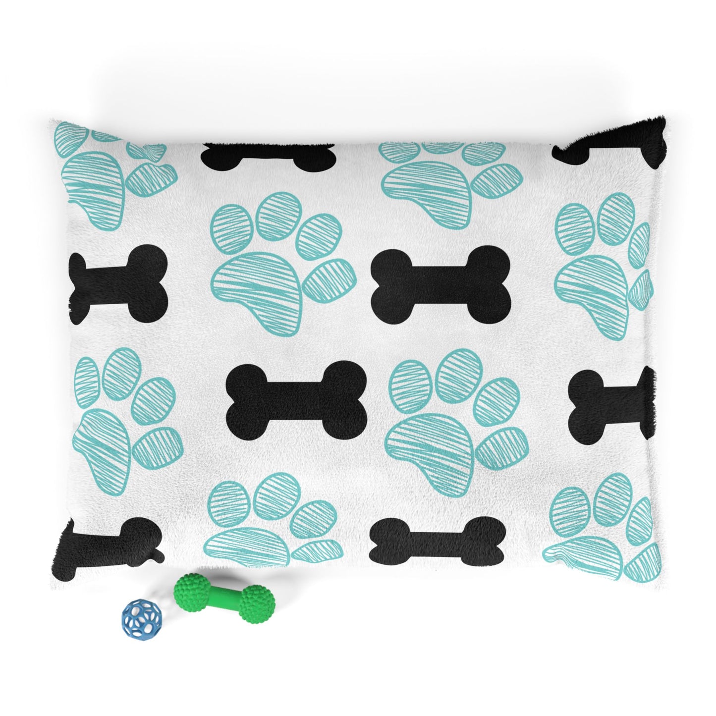 Stylish Pet Bed with Bone and Paw Print Design for Dogs and Cats
