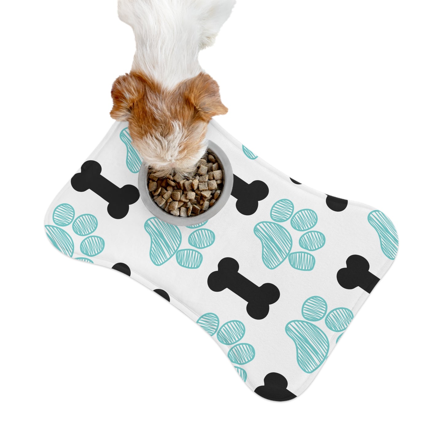 Cute Paw Print Pet Feeding Mat - Fun & Functional Dog Dish Mat