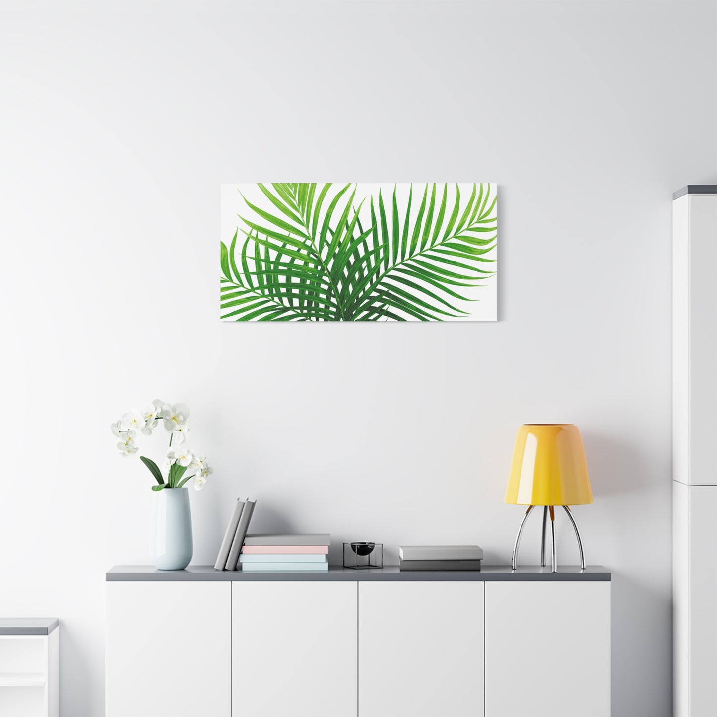 Tropical Leaf Matte Canvas Wall Art with a white background