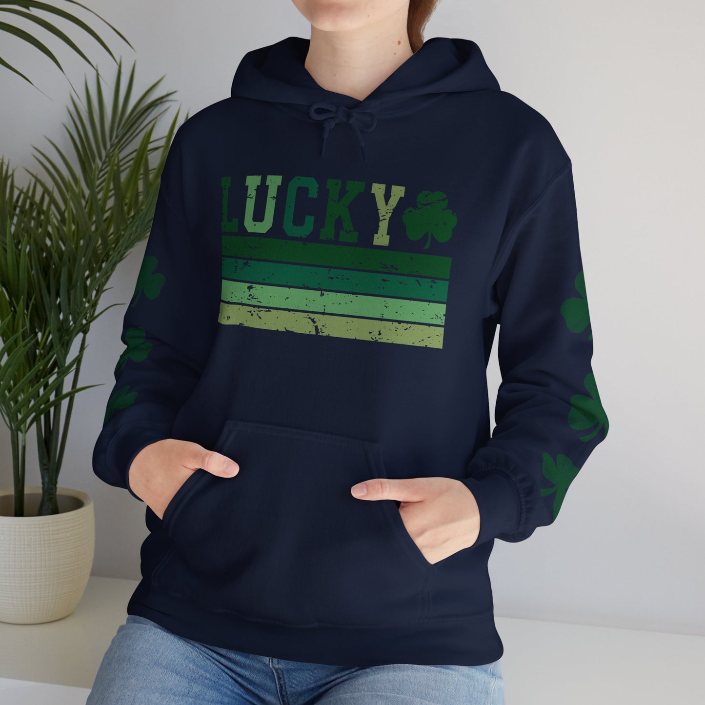 Lucky Shamrock Unisex Hooded Sweatshirt for St. Patrick's Day