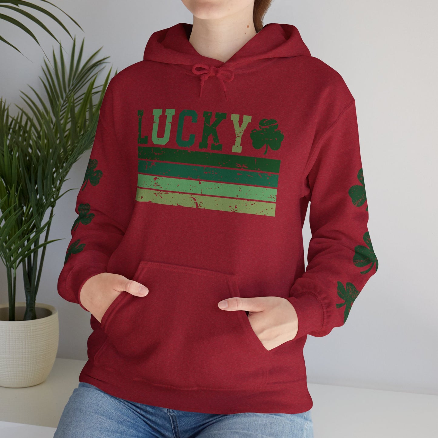 Lucky Shamrock Unisex Hooded Sweatshirt for St. Patrick's Day