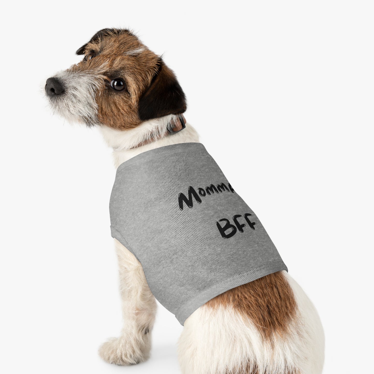 Cute Pet Tank Top - 'Momma's BFF' Dog Apparel for Everyday Wear