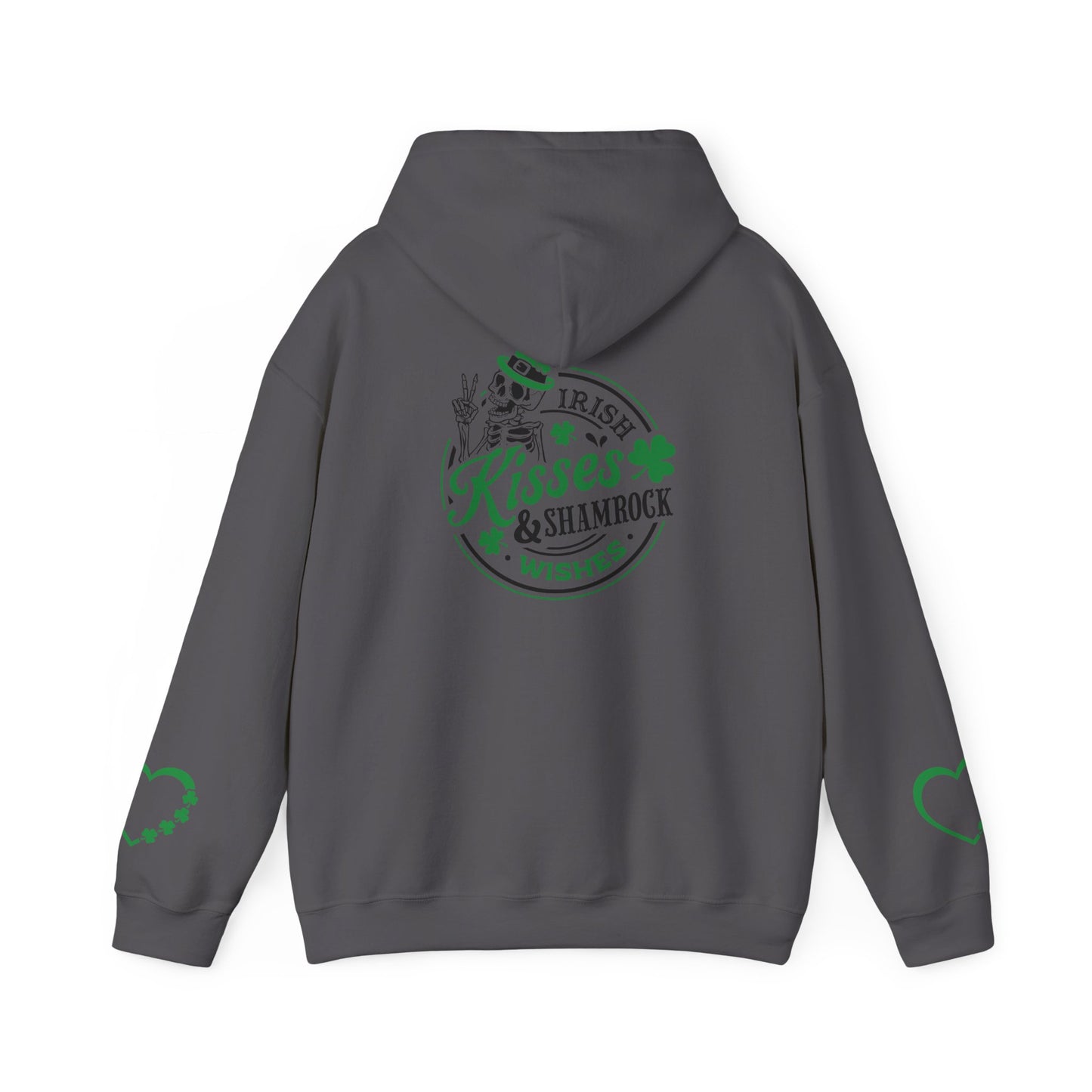St. Patrick's Day Love Hoodie - Irish Kisses & Shamrock Wishes Sweatshirt