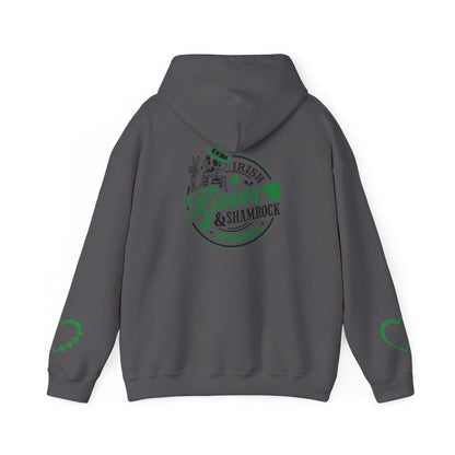 St. Patrick's Day Love Hoodie - Irish Kisses & Shamrock Wishes Sweatshirt