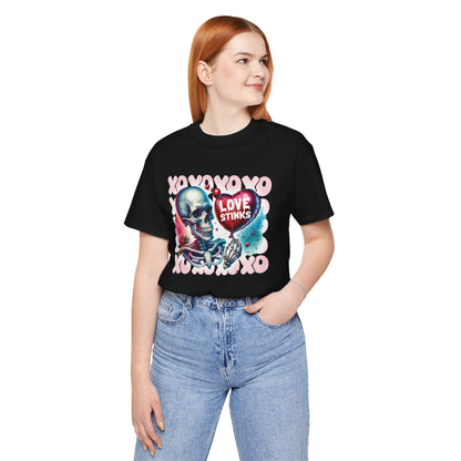 Love Stinks Unisex Short Sleeve Tee - Unique Graphic T-Shirt for Alternative Fashion Lovers