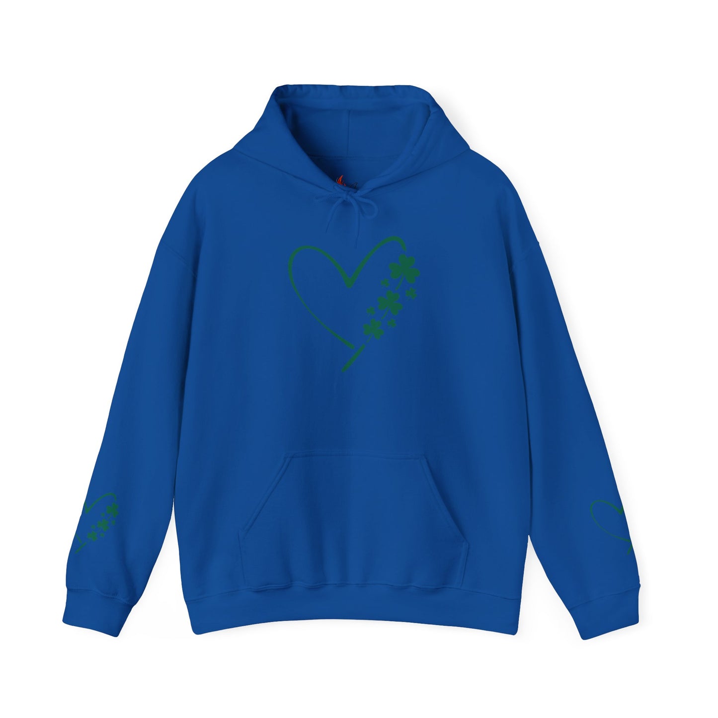 Lucky Heart Floral Hoodie for Unisex - St. Patrick's Day Sweatshirt