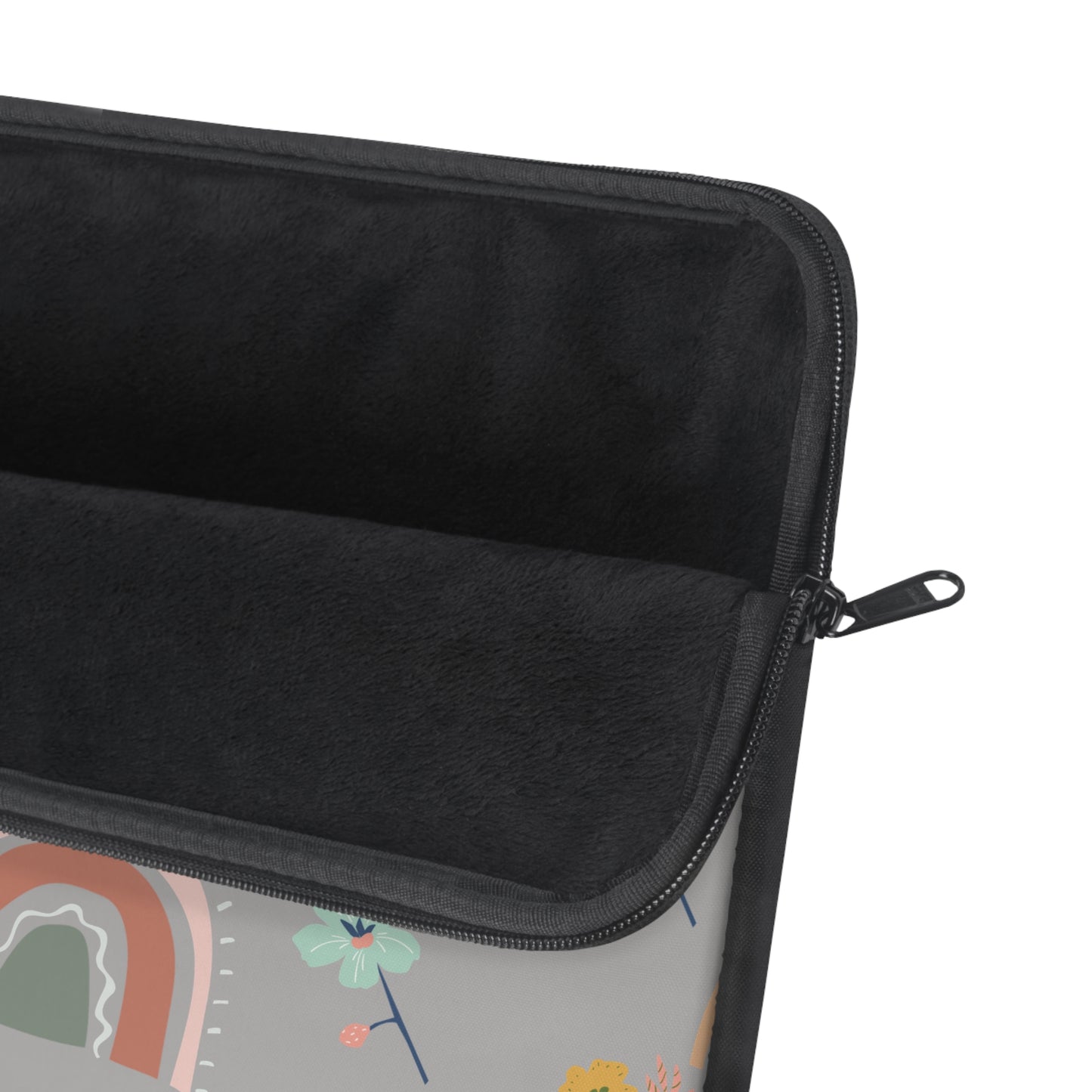 Colorful Rainbow Laptop Sleeve - Cute Floral Design for Everyday Use